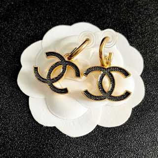 CHANEL Golden Orbit CC Statement Earrings