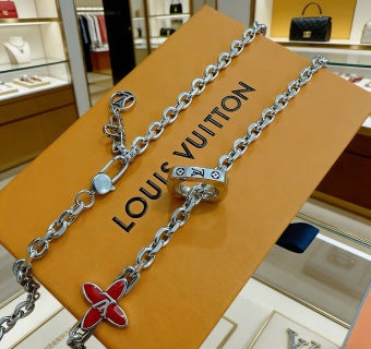Louis Vuitton Blossom Monogram Chain Bracelet Necklace